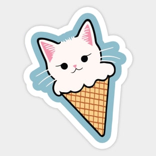 Ice Cream Kitty Sticker